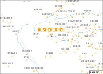 map of Mūsheh Lakeh