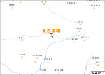 map of Mūshgānī