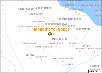 map of Mushrifat al Bakrī