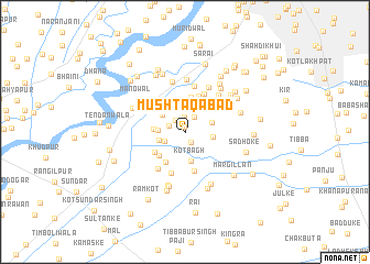 map of Mushtāqābād