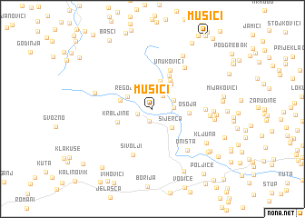 map of Mušići