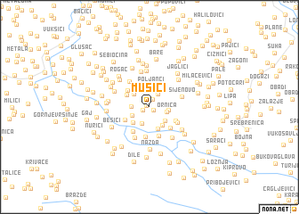 map of Mušići