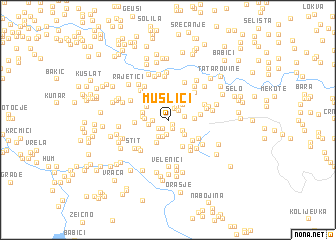 map of Muslići