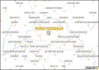 map of Mussy-sous-Dun