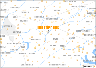 map of Mustafābād