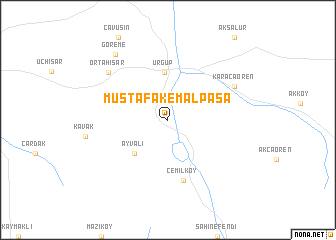 map of Mustafakemalpaşa