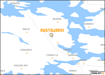 map of Mustajärvi