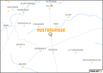 map of Mustang Ridge