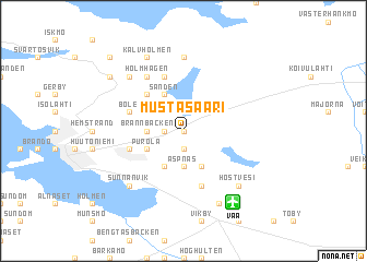 map of Mustasaari