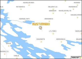 map of Mustinmäki