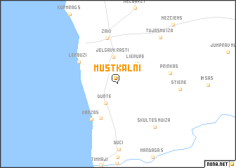 map of Mustkalni