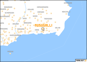 map of Musudal-li