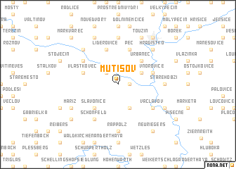 map of Mutišov