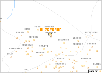 map of Muzāfābād