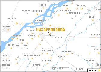 map of Muzaffarābād