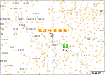 map of Muzaffarābād