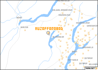 map of Muzaffarābād