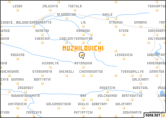 map of Muzhilovichi