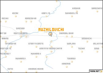 map of Muzhilovichi