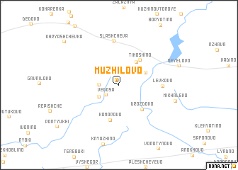 map of Muzhilovo