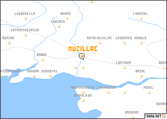 map of Muzillac