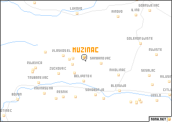 map of Mužinac