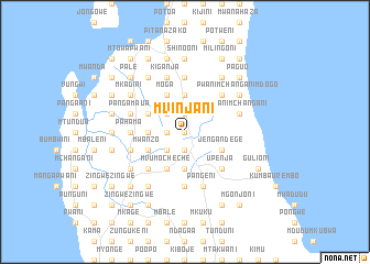 map of Mvinjani