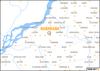 map of Mvomékak