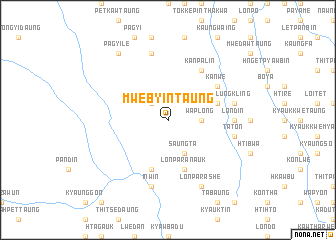 map of Mwebyin Taung