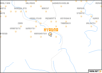 map of Myadna