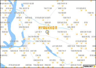 map of Myaukkon