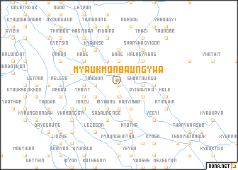 map of Myauk Monbaungywa