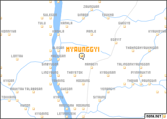 map of Myaunggyi