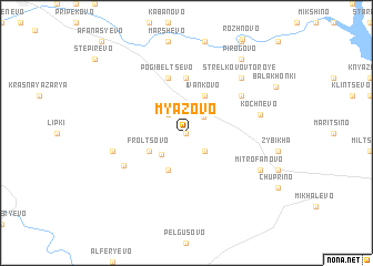 map of Myazovo