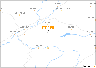 map of Myddfai