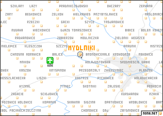 map of Mydlniki