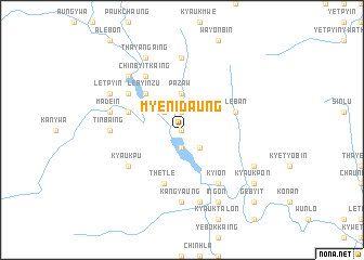 map of Myenidaung