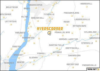 map of Myers Corner