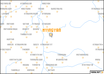 Myingyan (Myanmar) map - nona.net