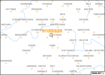 map of Myinnigon