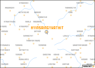 map of Myinsaing-ywathit