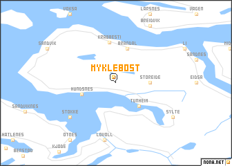 map of Myklebost