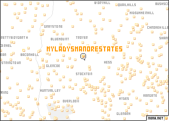 map of My Ladys Manor Estates