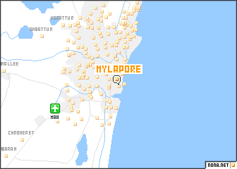 map of Mylapore