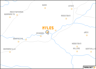 map of Myles