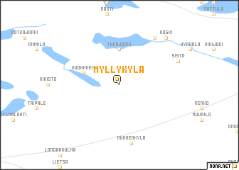 map of Myllykylä