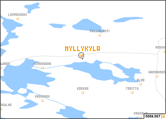 map of Myllykylä