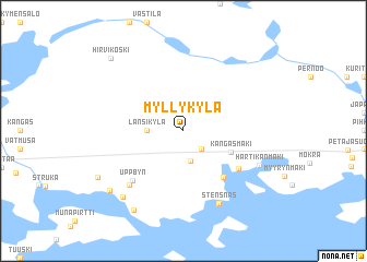 map of Myllykylä