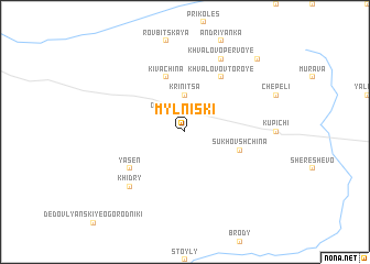 map of Mylʼniski