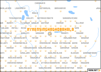 map of Mymensingha Dhobāhāla